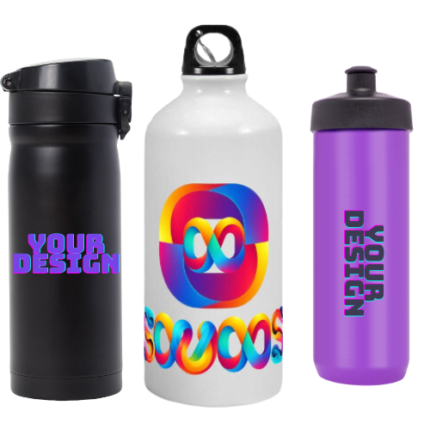 Water Bottles Design Print